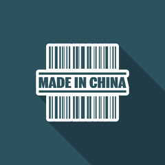 Vector illustration of single isolated made in China icon