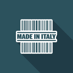 Vector illustration of single isolated made in Italy icon