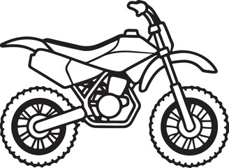Obraz premium dirt bike line art, coloring book page line art drawing, vector and illustration