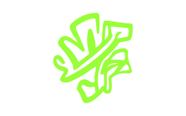 hand holding green leaf