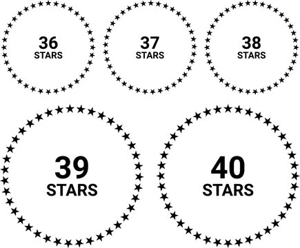 Circle Stars Pattern 36 37 38 39 40 Ring Star Formation Set