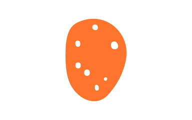 vector illustration of an orange fruit doodle