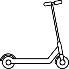 bicycle and scooter vector illustration on white background