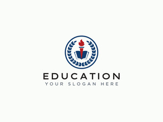 Education logo design vector template