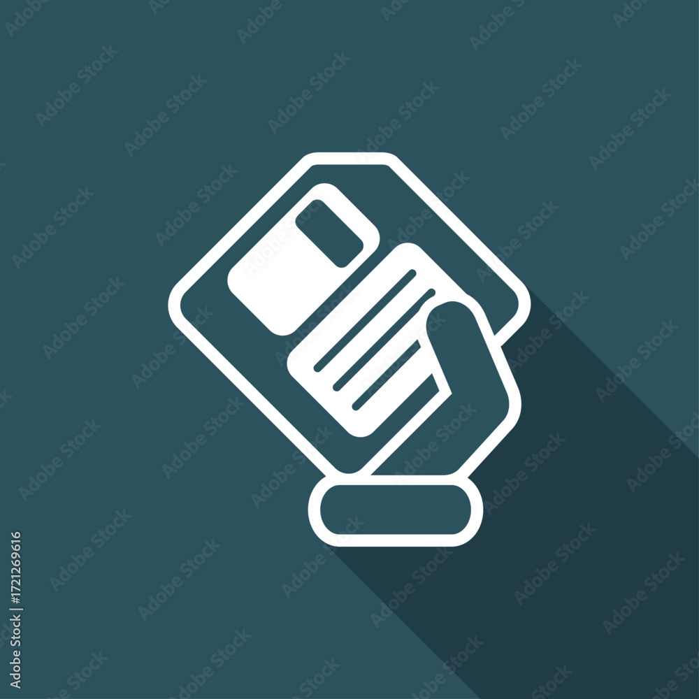 Poster saving data icon