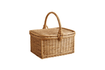 Stylish woven picnic basket ready for outdoor adventures and summer gatherings, perfect for family fun and delicious treats, countryside charm