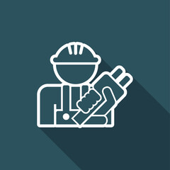 Electrician - Vector flat icon