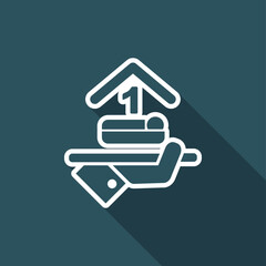 Hotel icon. Single bedroom.