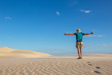 Hike in dunes in Brazil