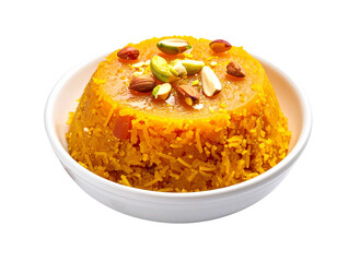 Indian halwa sweet dessert for Diwali Holi and Indian celebrations isolated on transparent background