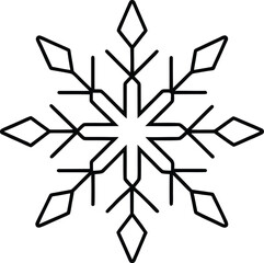 black and white snowflake vector illustration winter holiday pattern