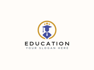 Education logo design vector template