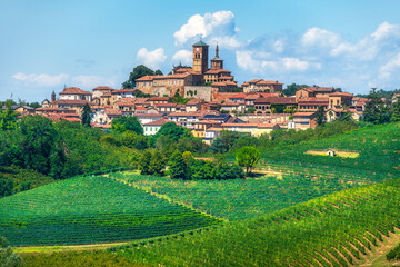 Fototapeta premium Grazzano Badoglio village in Monferrato wine region, Piedmont, Italy