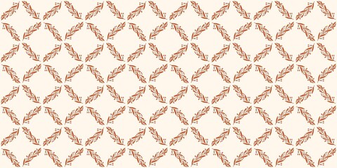 Autum Winter Pattern Background Illustration For Cover, Banner, Notes. Fall Winter Aesthetic Background.  Plant And Flower Pattern Background.