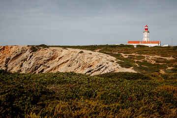Latarnia Portugalia klif Portugal © Emilia