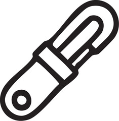 Zipper Puller Icon Vector Illustration.