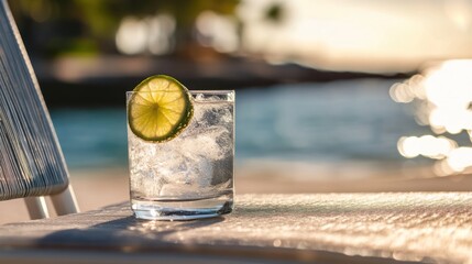 Tropical Gin and Tonic at Sunset