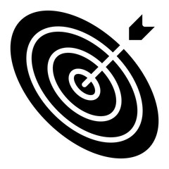 target icon glyph style vector illustration	
