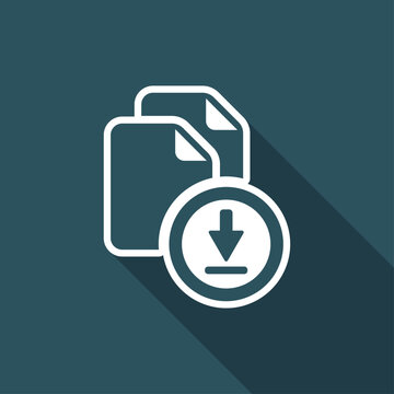 Files multiple downlad - Flat minimal icon