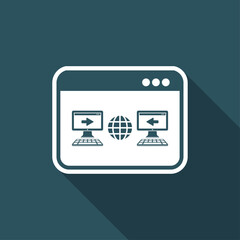 Web transfer - Vector flat minimal icon