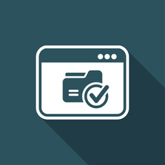 Check folder - Vector flat minimal icon