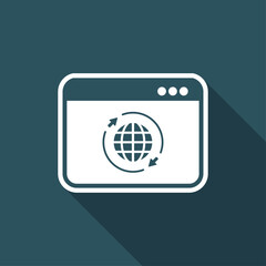 World web synchronization - Vector flat minimal icon