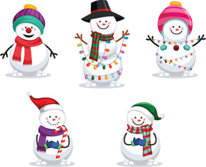 set of snowmen
