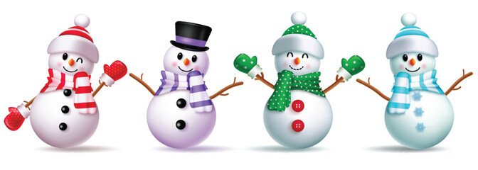 set of snowmen