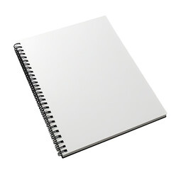 Blank spiral notebook mockup, isolated, white background, design template