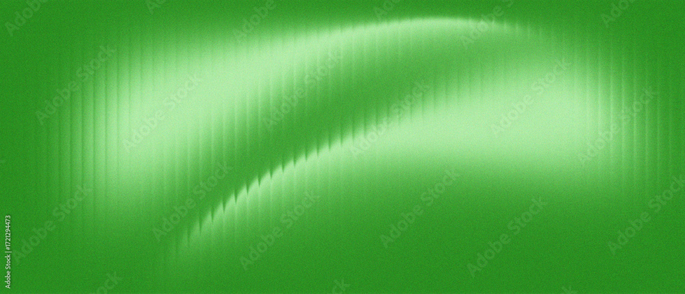 Wall mural abstract green background with glowing wave texture and smooth gradient light. modern digital backdr