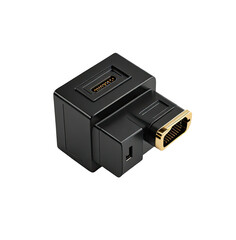 HDMI to VGA adapter, black, studio background, digital connection