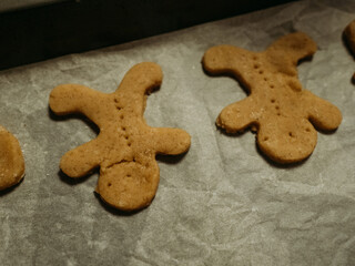 Homemade Christmas gingerbread boys