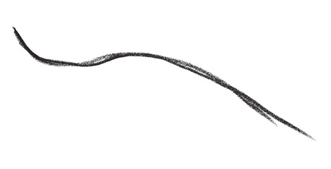 Hand drawn black pencil lines, circles, stripes and squiggly lines on transparent background.