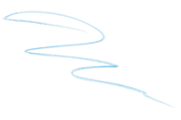 Hand drawn light blue pencil lines, circles, stripes and squiggly lines on a transparent background.