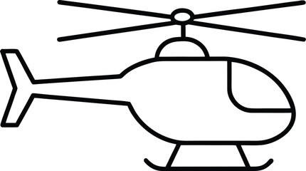 helicopter vector icon and illustration