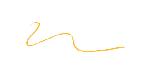 Hand drawn yellow pencil lines, circles, stripes and squiggly lines on a transparent background.