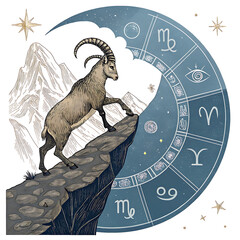 Astrological representation of a Capricorn ascendant.
