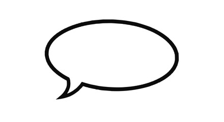 A 3D chat icon on a white background, representing blank speech bubble communication