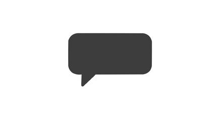 Naklejka premium A sleek, 3D black speech bubble icon symbolizes communication and a blank forum for conversation