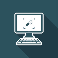 Customized computer services - Vector web icon