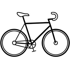 Bicycle line art vector