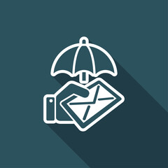 Protected mail - Minimal vector icon
