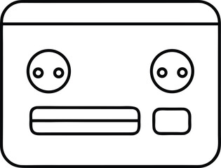 Fototapeta premium Happy smiley face button on a square internet icon 