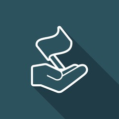 Conceptual flag - Vector flat icon
