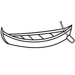 Canoe Line Vector