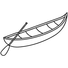 Canoe Line Vector