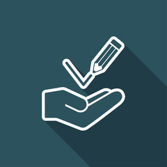 Obraz premium Check sign - Minimal modern icon