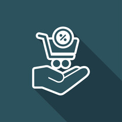 Discount shop - Minimal modern icon