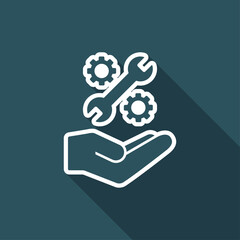 Assistance service - flat minimal icon