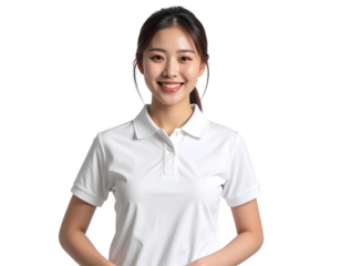 Smiling woman call center operator with headset
